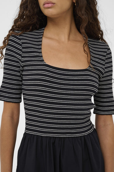 Soaked In Luxury SLSimone Striped Dress - Black