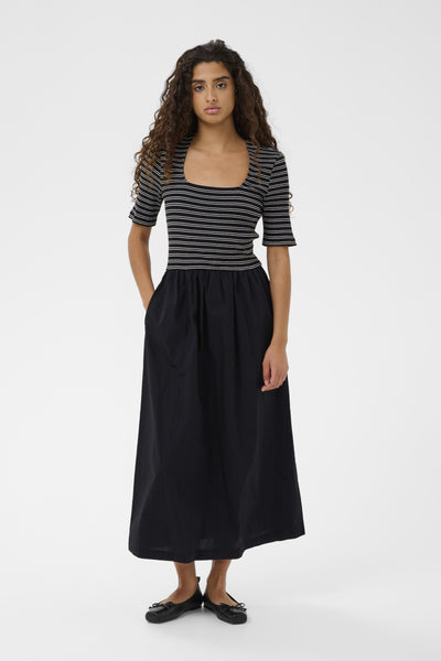Soaked In Luxury SLSimone Striped Dress - Black