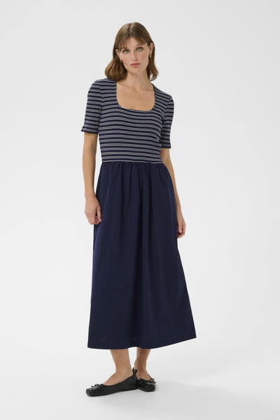 Soaked In Luxury SLSimone Striped Dress - Black