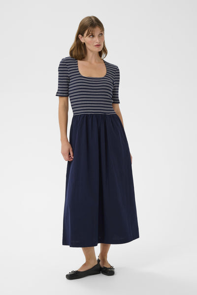 Soaked In Luxury SLSimone Striped Dress - Black