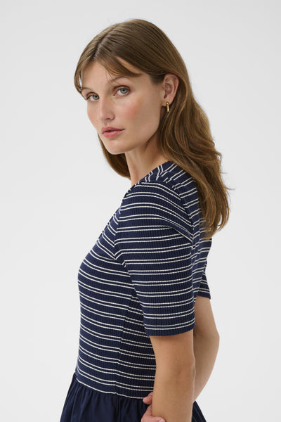 Soaked In Luxury SLSimone Striped Dress - Black