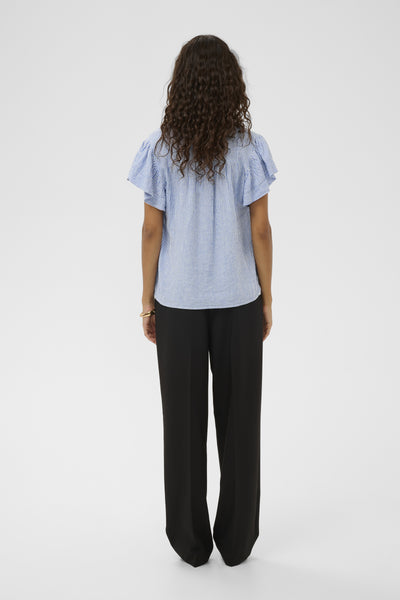 Soaked In Luxury SLAria Blouse - Regatta & White Stripe