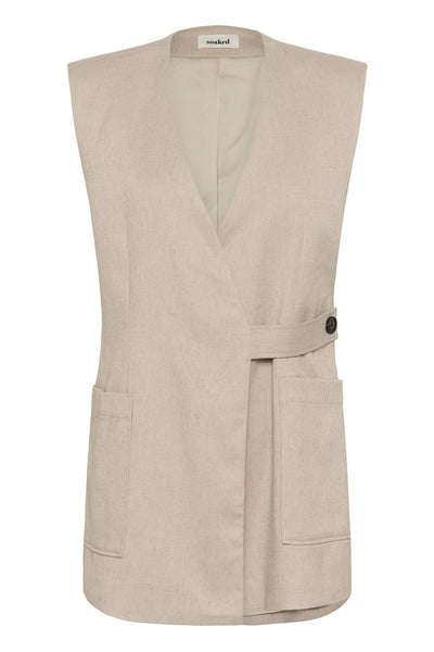 Soaked In Luxury SLSofia Waistcoat - White Pepper / Nature