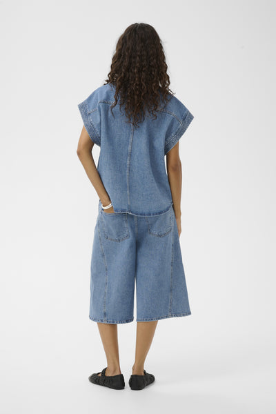Soaked In Luxury SLAdabella Denim Shirt - Light Blue Denim