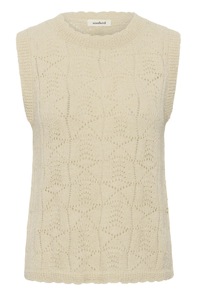 Soaked In Luxury SLFlores Top - Turtledove / White