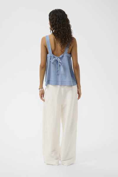Soaked In Luxury SLAdelita Top - Light Blue Denim