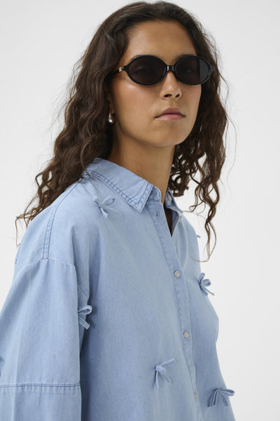 Soaked In Luxury SLAdelita Shirt - Light Blue Denim
