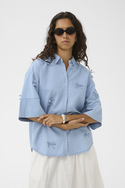 Soaked In Luxury SLAdelita Shirt - Light Blue Denim