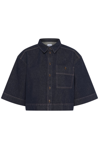 Saint Tropez PoseySZ Denim Shirt - Dark Blue Denim