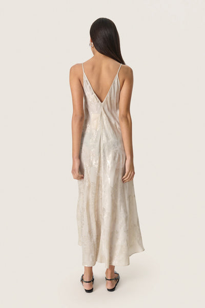 Soaked In Luxury SLKitty Slip Dress - Ancient Scroll Metallic Print
