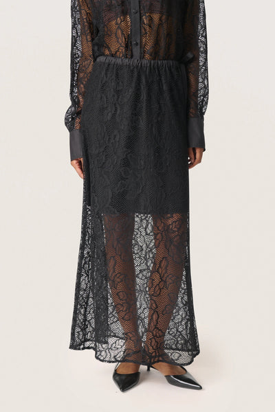 Soaked In Luxury SLNylah Lace Skirt - Black