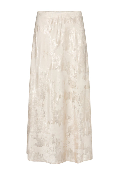 Soaked In Luxury SLKitty Skirt - Ancient Scroll Metallic Print