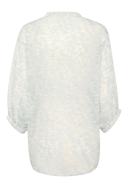 Soaked In Luxury SLMarta Amily Blouse - Silver Blue Stroke Print