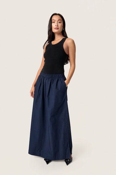 Soaked In Luxury SLOeane Maja Maxi Skirt - Navy