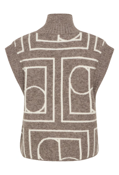 Soaked In Luxury Hedaya Sleeveless Knit - Coffee Quartz