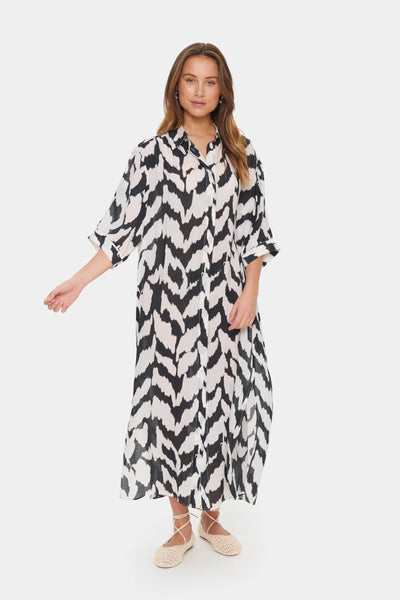 Saint Tropez KelsieSZ Shirt Dress - Monochrome