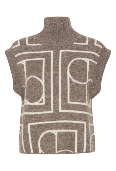 Soaked In Luxury Hedaya Sleeveless Knit - Coffee Quartz