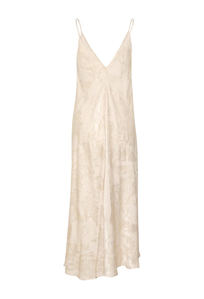 Soaked In Luxury SLKitty Slip Dress - Ancient Scroll Metallic Print