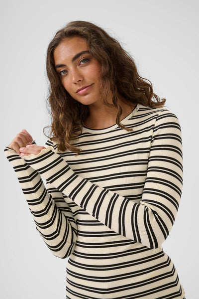 Saint Tropez OlaliaSZ Blouse - Ice Black Stripe