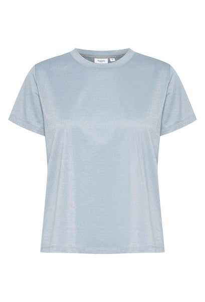 Saint Tropez HagaSZ Shimmer T-Shirt - Airy Blue