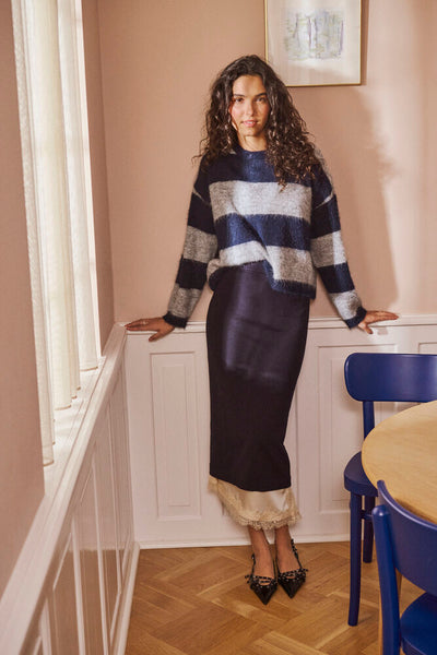 Saint Tropez TayzieSZ Pullover - Navy Melange