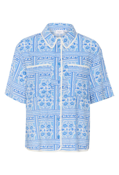 Saint Tropez KaisaSZ Shirt - Campanula Paisley Square Blue