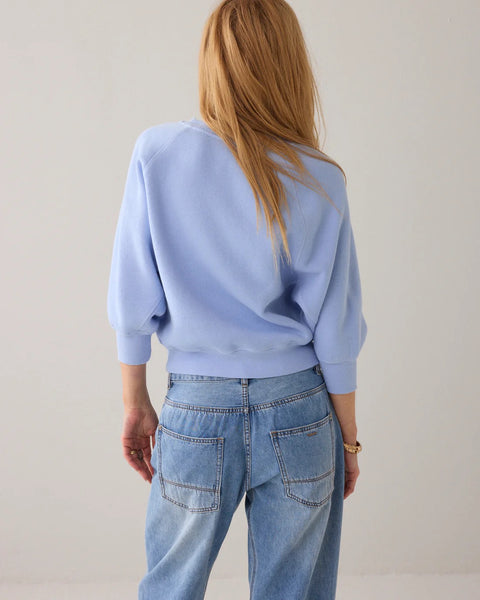 Summum Woman Jersey Fade Out Sweatshirt - Soft Blue