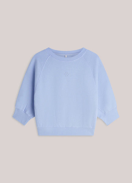 Summum Woman Jersey Fade Out Sweatshirt - Soft Blue
