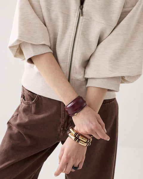 Summum Woman Sporty Zip Track Top - Ivory Melange