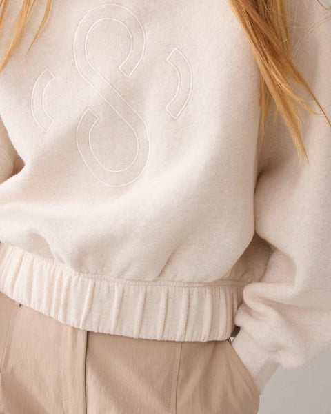 Summum Woman Cropped Boxy Sweater - Soft Melange