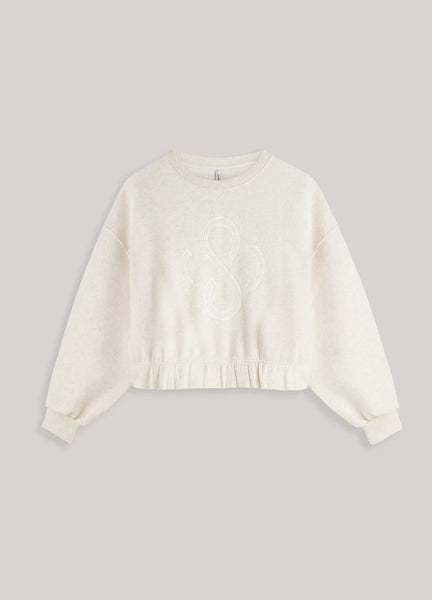Summum Woman Cropped Boxy Sweater - Soft Melange