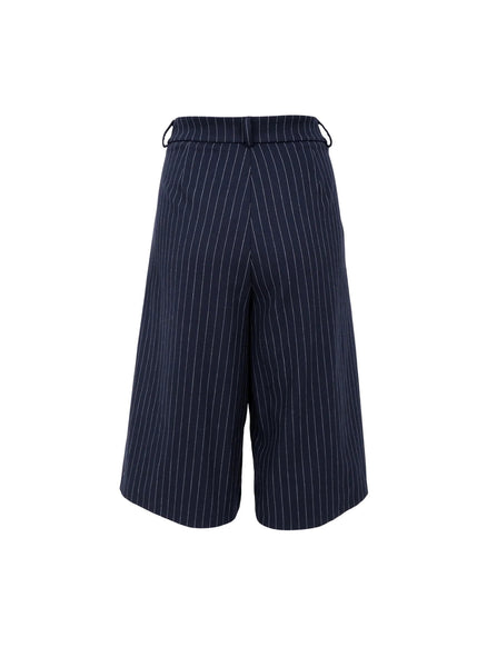 black Colour BCCapone Pleated Long Shorts - Navy