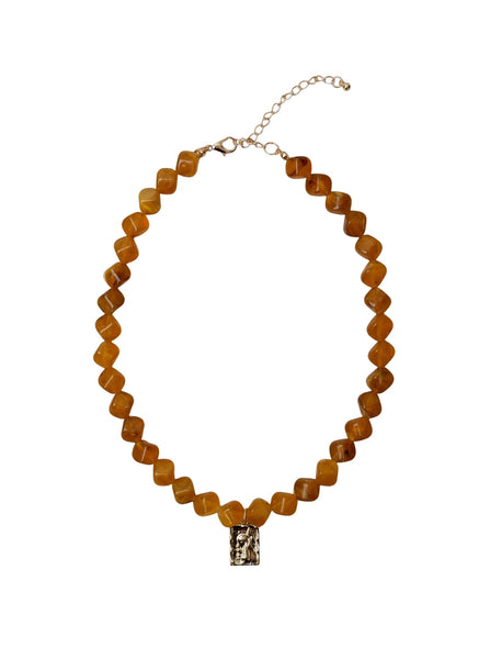 Black Colour BCEdel Necklace - Mustard