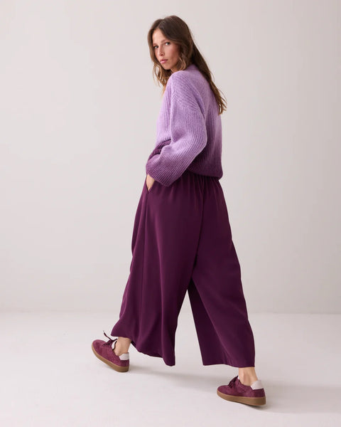Summum Woman Loose Fitting Culottes - Wineberry