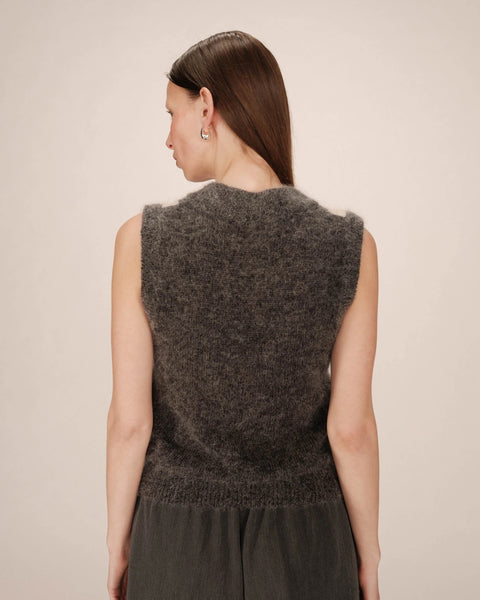 Grace & Mila Salvo Knitted Tank Top - Anthracite