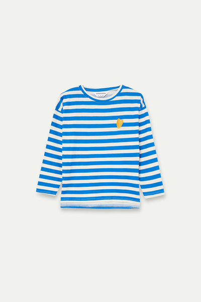 Compania Fantastica Stripe Long Sleeve T-Shirt - Blue