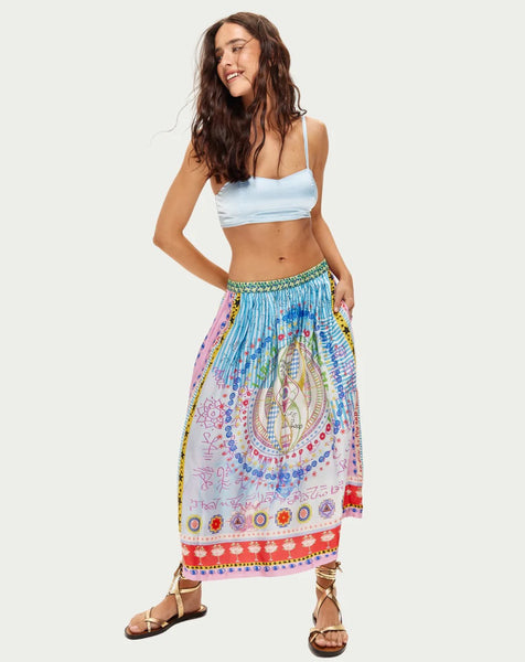 Me369 Vanessa Runic Whisper Printed Skirt