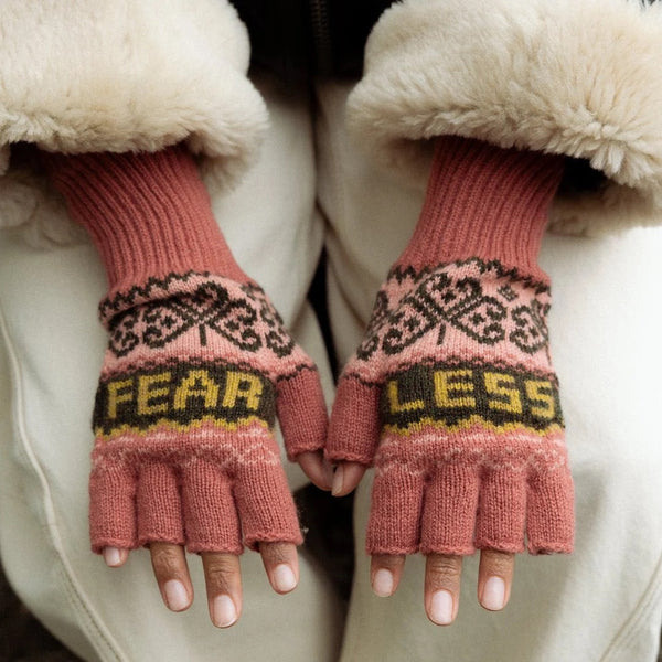 Black & Beech Fearless Fingerless Glove in Cloudberry