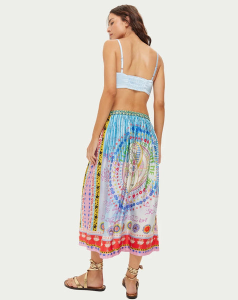 Me369 Vanessa Runic Whisper Printed Skirt