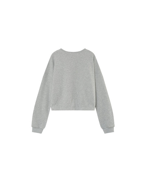 Grace & Mila Podium Cropped Sweatshirt - Grey