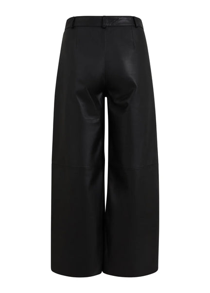 Coster Copenhagen Petra Leather Ankle Trousers - Black