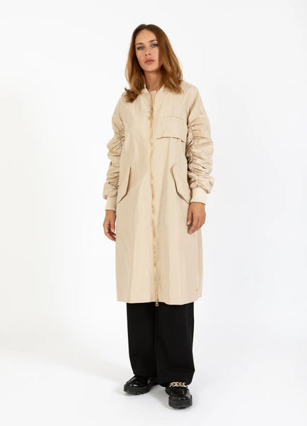 Coster Copenhagen Long Bomber Jacket - Creme