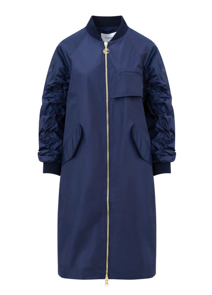 Coster Copenhagen Long Bomber Jacket - Navy