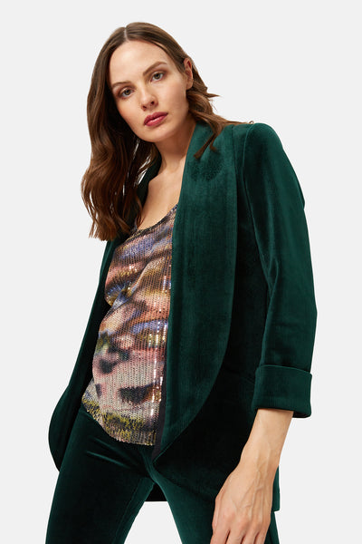Traffic People Boyfriend Cord Jacket - Green