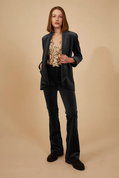 Traffic People Cord Boyfriend Jacket - Black