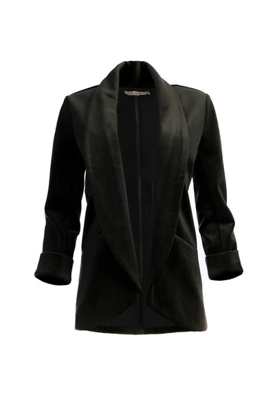 Traffic People Cord Boyfriend Jacket - Black