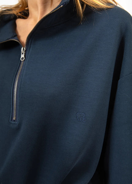 Coster Copenhagen CCHeart Billie Zip Top - Navy
