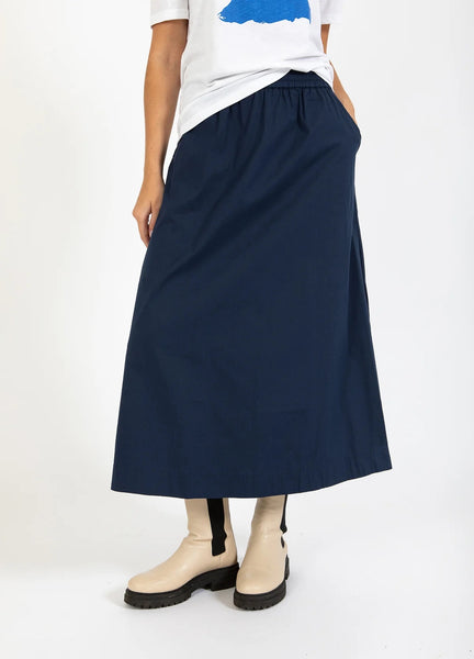 Coster Copenhagen CC Heart Phoebe Long Skirt - Navy