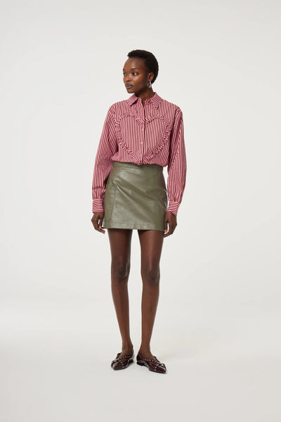 Fabienne Chapot Alex Heart Blouse - Mocha Brown / Petal Pink