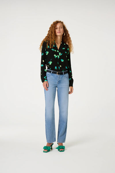 Fabienne Chapot Collina Blouse - Black / Green Zest